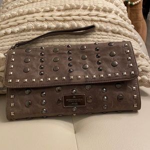 BCBG studded clutch.